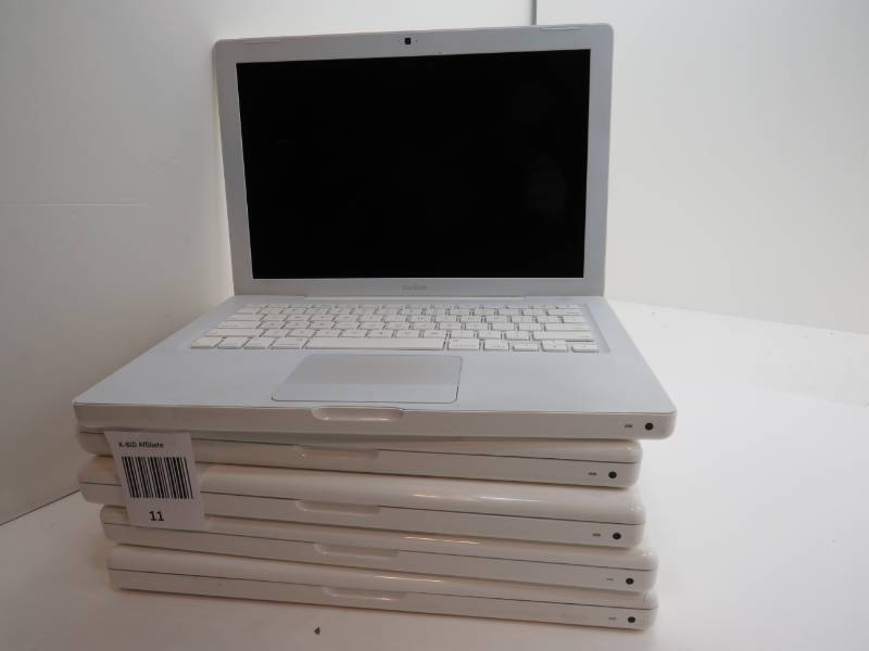 lot 11 image: Lot of 5 MacBook 2008 LapTop computers 2.10GHz processor