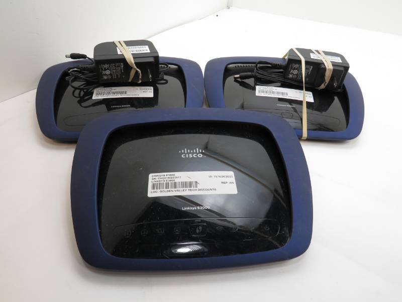 lot 16 image: Lot of 3 Linksys E3000 Router