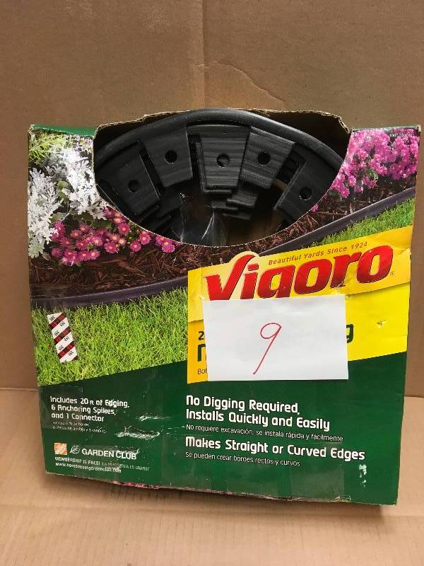 lot 9 image: Vigoro 20 Ft. No-dig Landscape Edging Kit Flexible Durable Garden Lawn Border not used