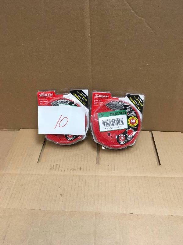lot 10 image: Lot of two Diablo Sanding Discs 5 in. 120-Grit Random Orbital Sanding Disc not used