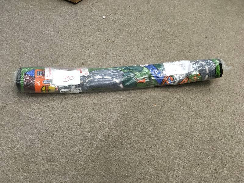 lot 30 image: OTTOMANSON JENNY COLLECTION GREY BASE WITH MULTI COLORS KIDS CHILDRENS EDUCATIONAL ROAD TRAFFIC SYSTEM DESIGN(NON-SLIP) AREA RUG, 33 X 50, MULTICOLOR