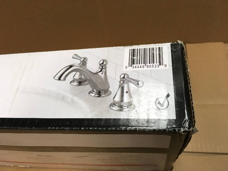 lot 31 image: Delta Faucet 35999LF Haywood Two Handle Widespread Bathroom Faucet, Chrome in good conditions