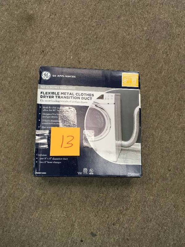 lot 13 image: GE Flexible Metal Dryer Duct not used in good condition
