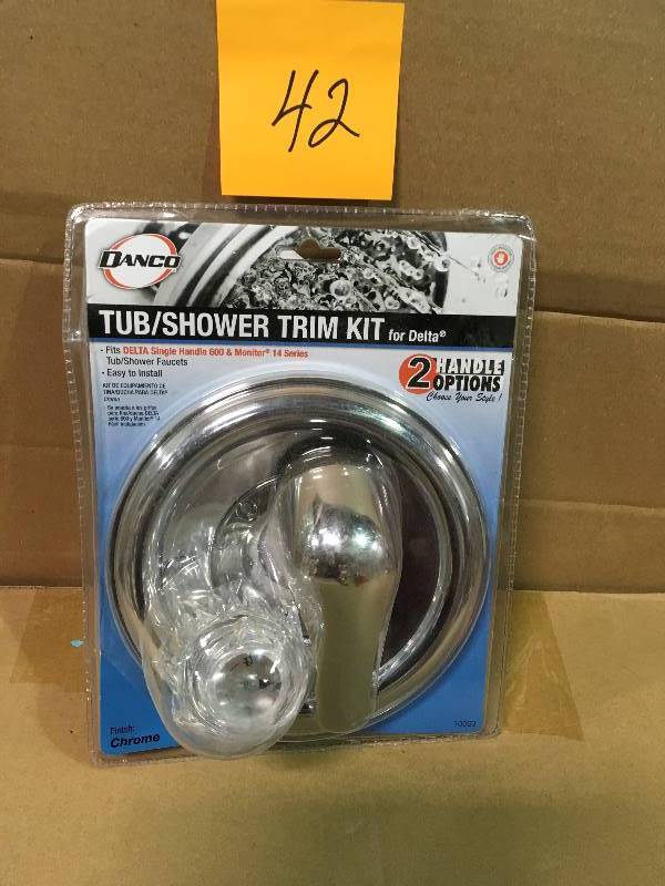 lot 42 image: DANCO Single-Handle Valve Trim Kit in Chrome for Delta TubShower Faucets (Valve Not Included) new