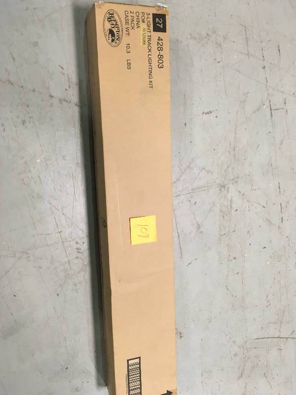lot 109 image: Hampton Bay 3 Light Halogen Track Lighting Kit WHITE 2 PACK new
