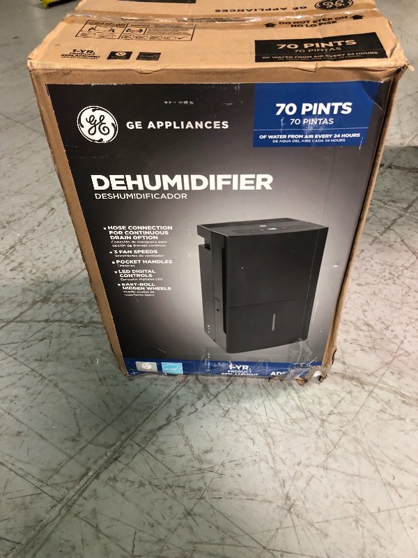 lot 116 image: GE 70 pt. Dehumidifier, ENERGY STAR in working conditions