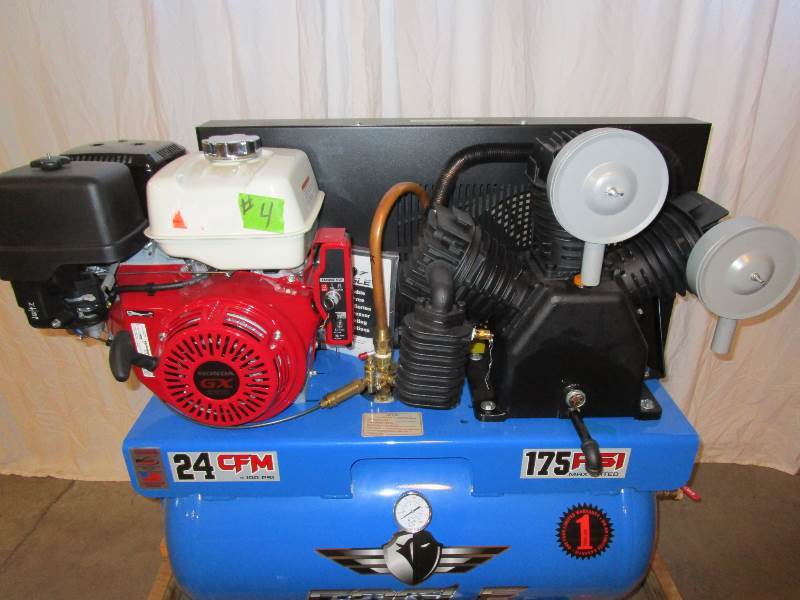lot 4 image: Eagle Truck Mount 30 Gallon Air Compressor