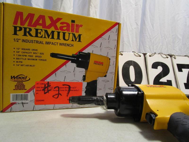 lot 27 image: Max Air Premium 12 Industrial Impact Wrench