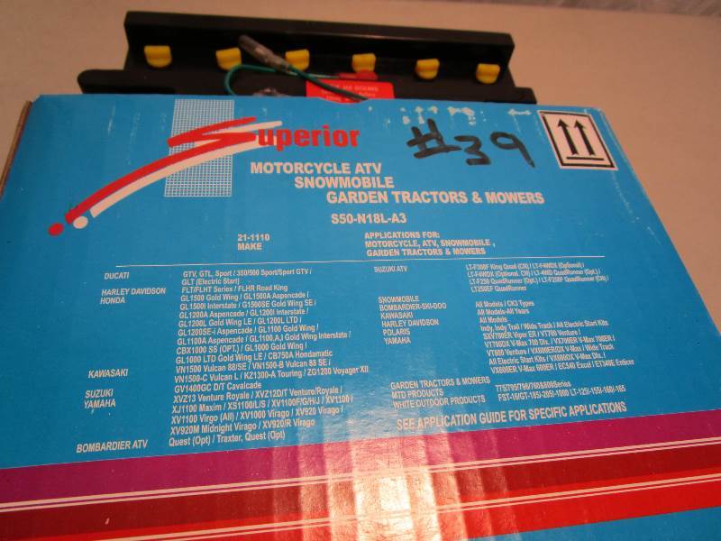 lot 39 image: Motorcycle Battery Kit