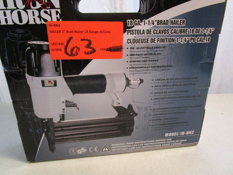 lot 63 image: Iron Horse Brad Nailer