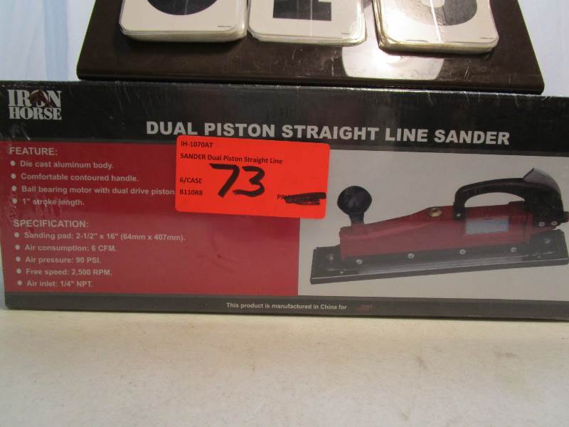 lot 73 image: Iron Horse Dual Piston Straight Line Sander