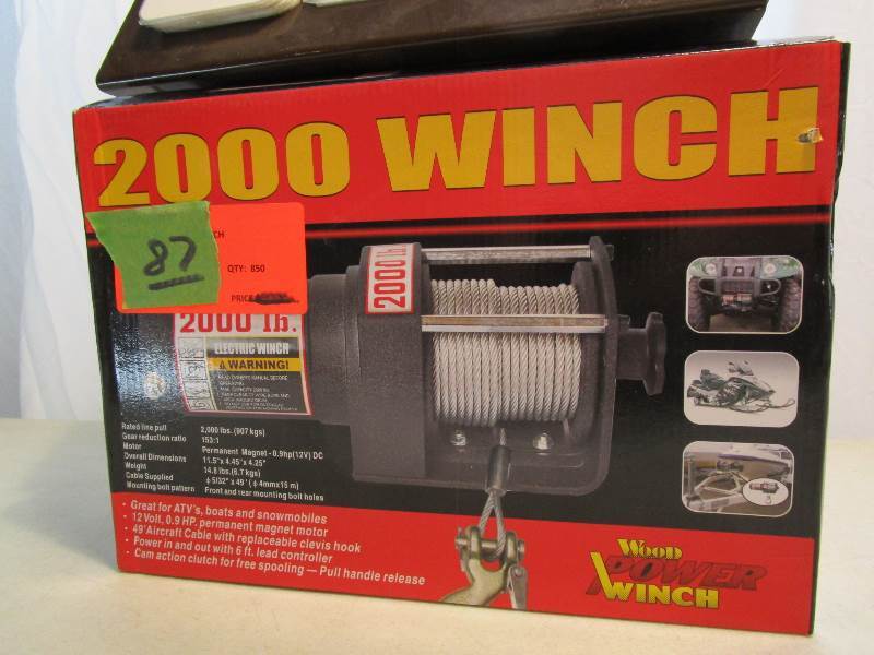 lot 87 image: Wood Power 2000 lb Winch