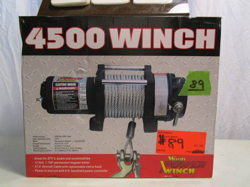 lot 89 image: Wood Power 4500 lb Winch