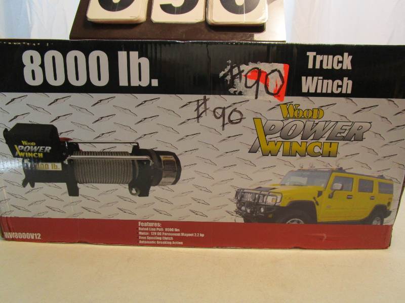 lot 90 image: Wood Power 8000 lb Automotive Winch