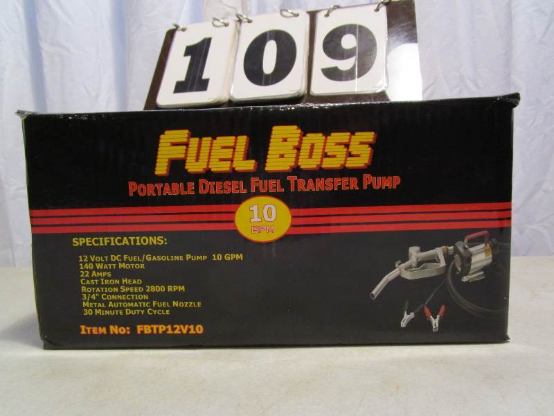 lot 109 image: Fuel Boss Portable Diesel Fuel Transfer Pump