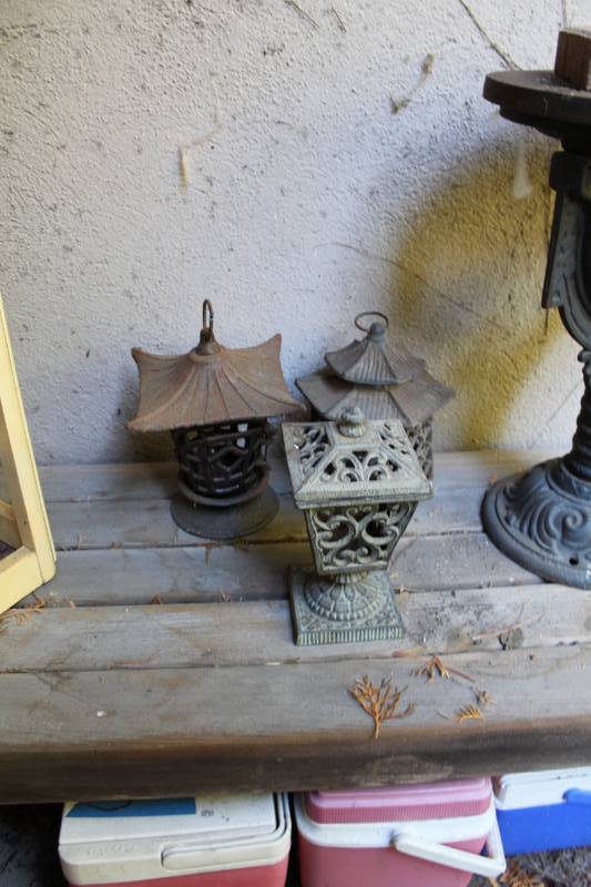Lot of (3) Cast Iron Lanterns