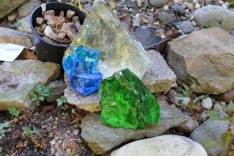 Lot of (3) Colored Slag Glass