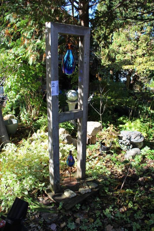 Wood Yard Art w Lantern