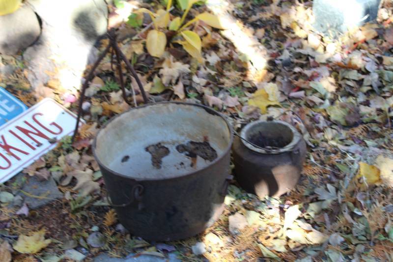Lot of (2) Cast Iron Cauldrons