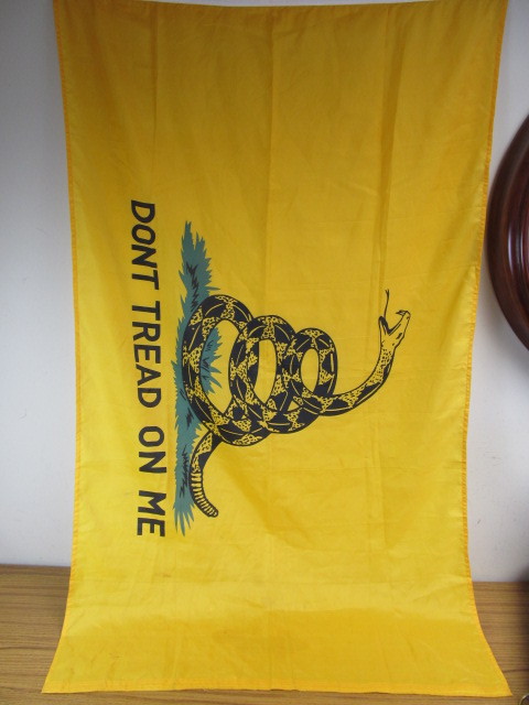 lot 113 image: Large DONT TREAD ON ME Flag