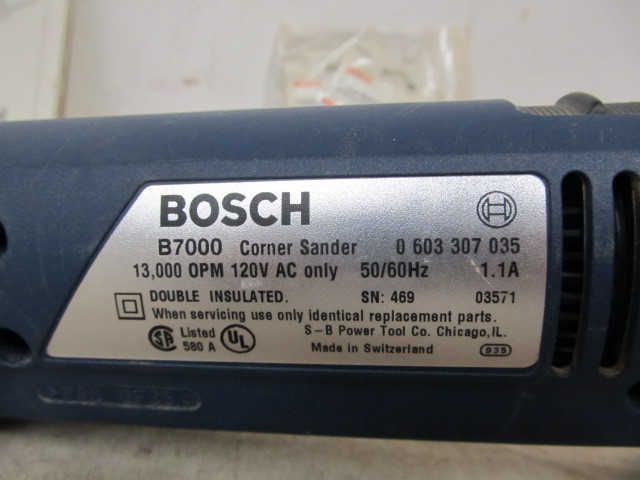 Working BOSCH B7000 Angle Sander LITTLE CANADA Estate Auction