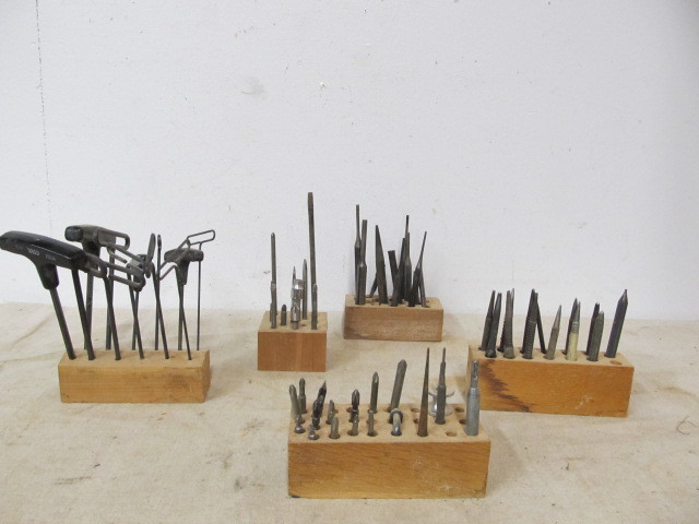 lot 90 image: Large Group of Nail Sets Punches Bits Hex Keys etc