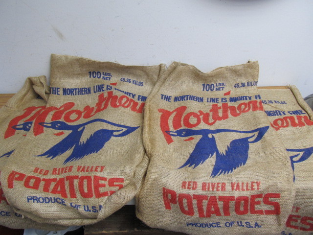 lot 173 image: Lot of Vintage NORTHERN LINE Potato Sacks
