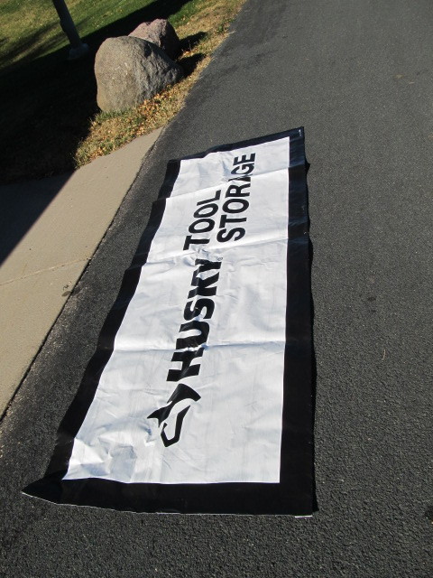 lot 174 image: HUGE Vinyl HUSKY TOOLS Store Advertising Banner