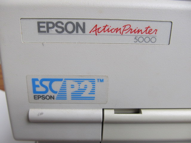 lot 155 image: Working Vintage Epson Dot Matrix Action Printer 5000 wIBM Stand