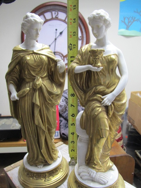 lot 67 image: LARGE 15 Signed Porcelain GreekRoman Figures