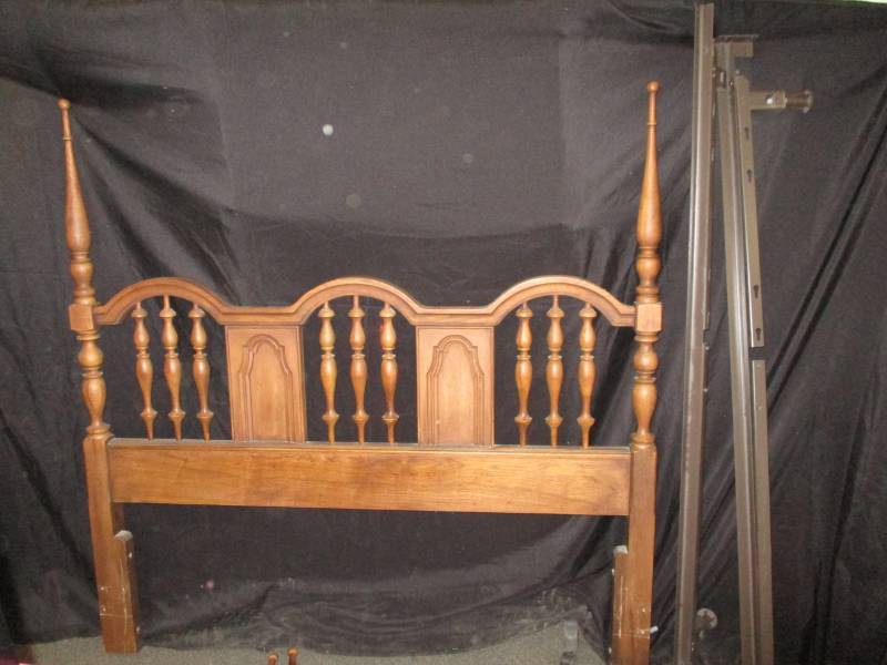 Full Size Headboard with Frame with Interchangeable sized Spindles