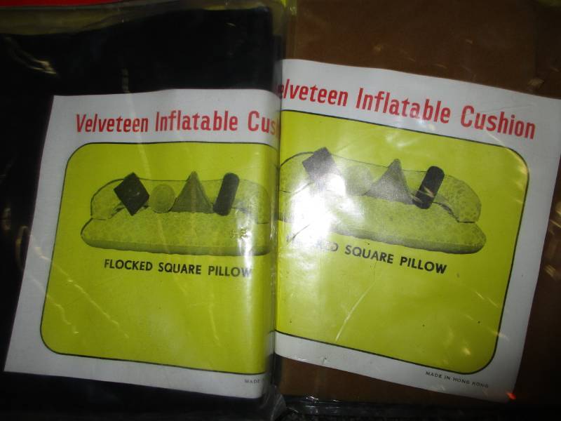 Velvet Inflatable Pillows Red, Blue, Green, Brown, Black