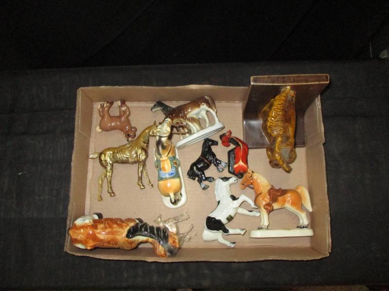 Ceramic Horses, Donkey from Occupied Japan