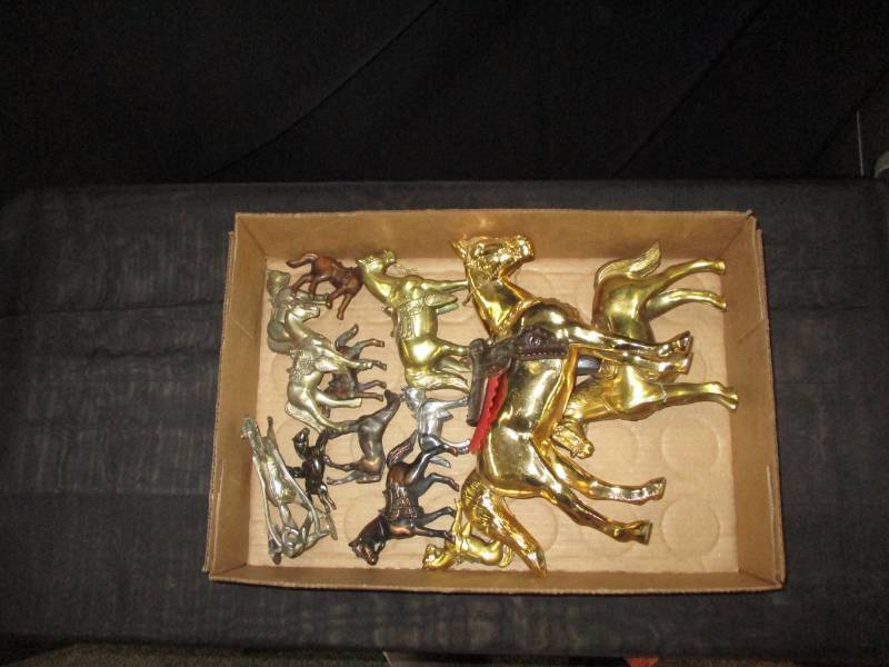 Various Horses,  One with a Sulky Metal