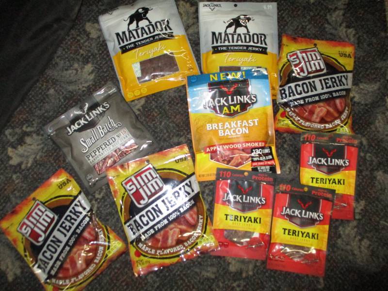 10 Various Packs of Beef Jerkey