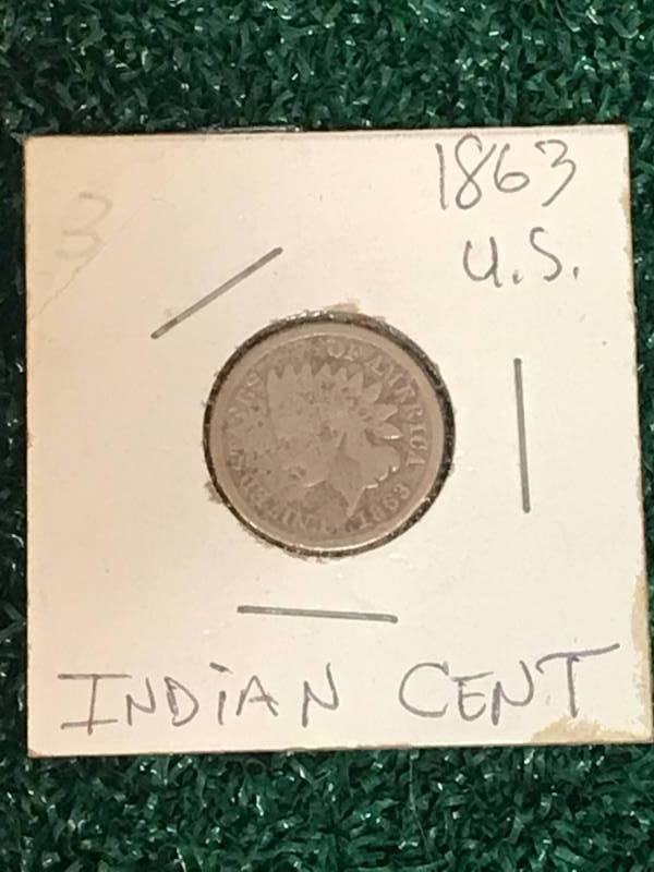 lot 9 image: 1863 Indian Head Penny