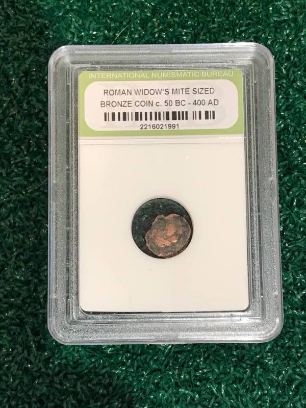 lot 25 image: Authentic Widows Mite Coin from Biblical Times