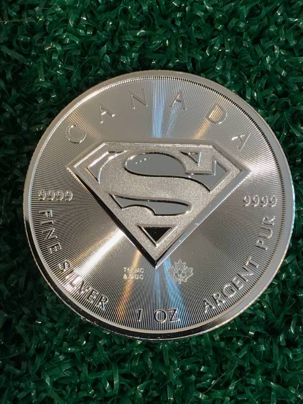 lot 46 image: .9999 Silver One Ounce (1oz) Superman Coin