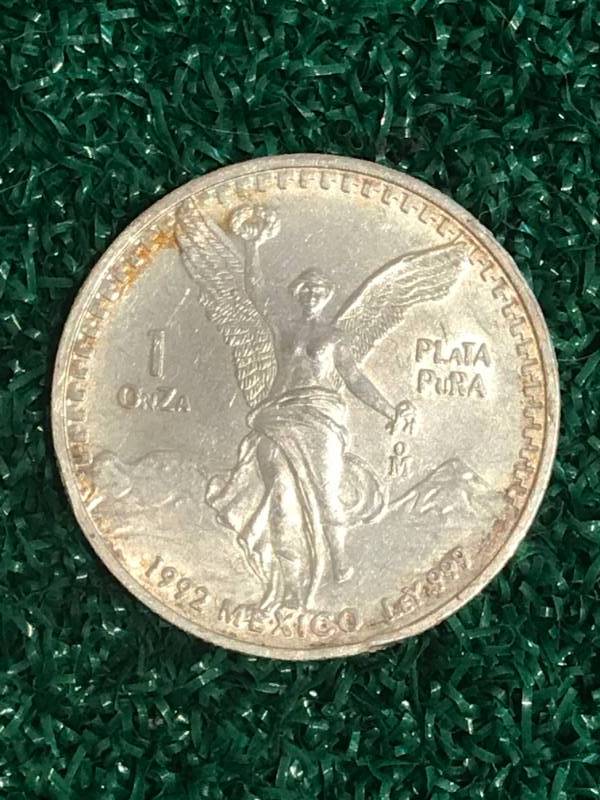 lot 67 image: One Ounce (1oz) .999 Silver Mexican Coin