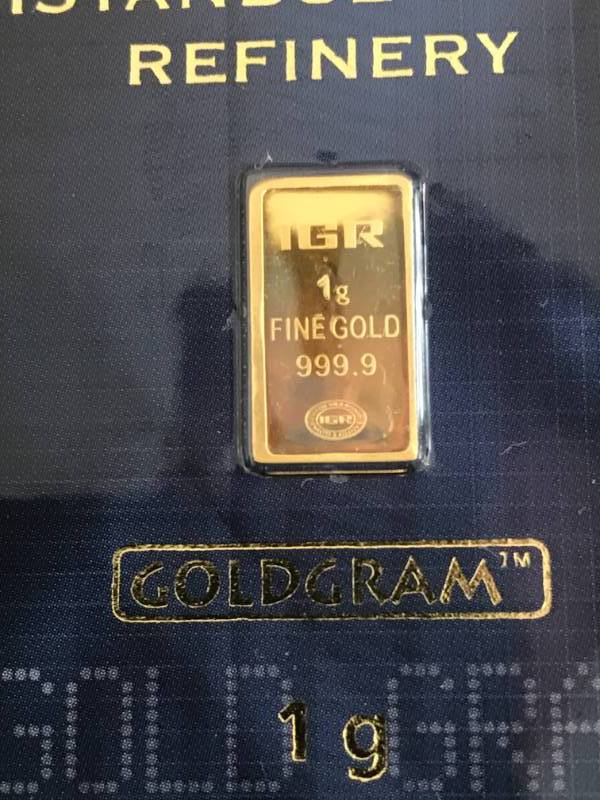 lot 1 image: 1 Gram 999.9 Gold