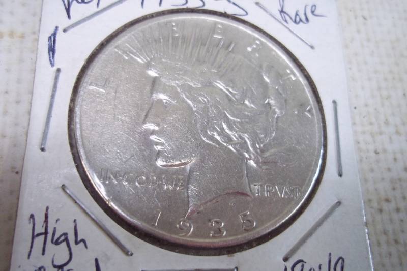 lot 37 image: 1935 Peace Dollar S  90% Silver