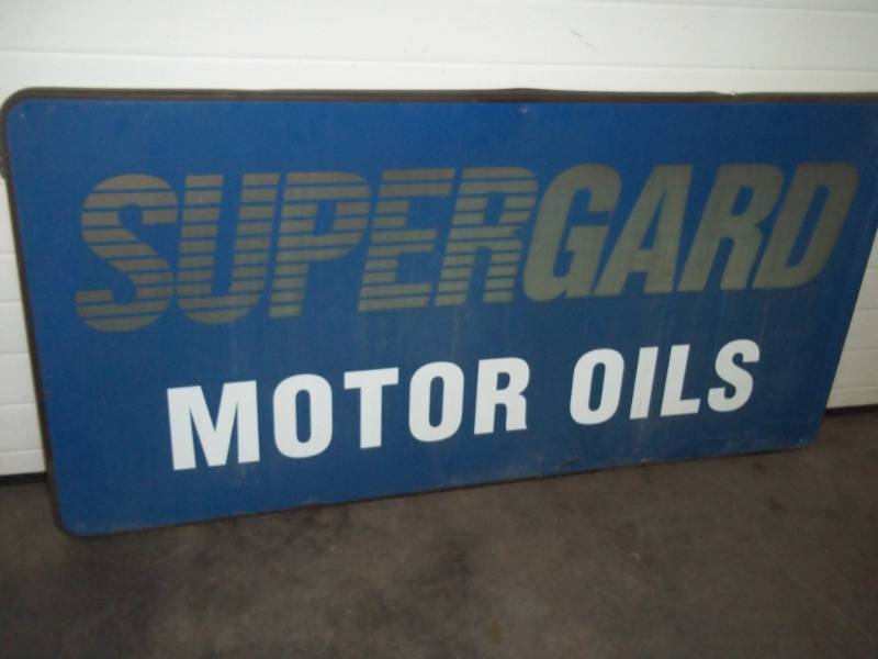 lot 118 image: Large Superguard Motor Oils Sign Plastic