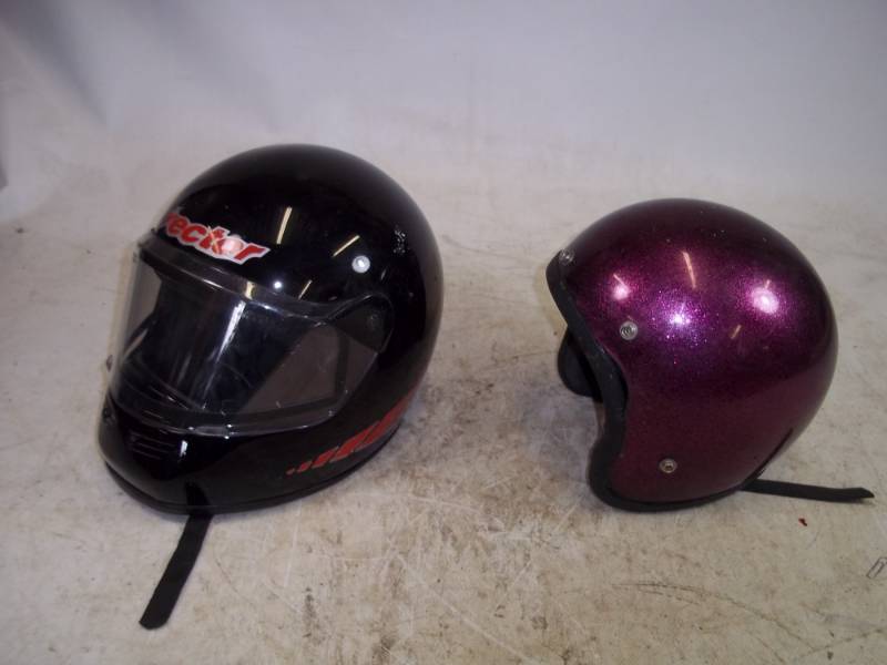 lot 134 image: Pair of Helmets, One Metal Flake and one Full Face with Shield