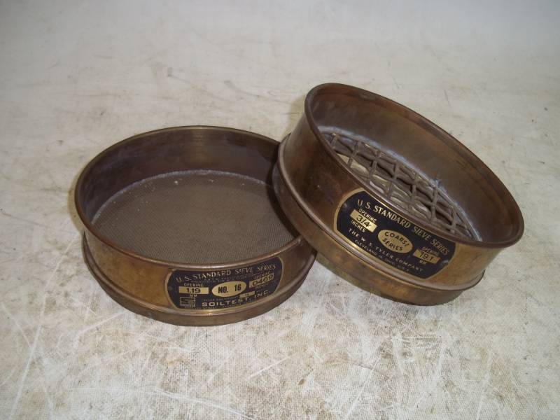 lot 140 image: 2 Rare Brass US Standard Sieves