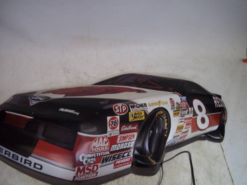 lot 142 image: 3D Red Dog Racing Lighted Sign Kenny Wallace Works