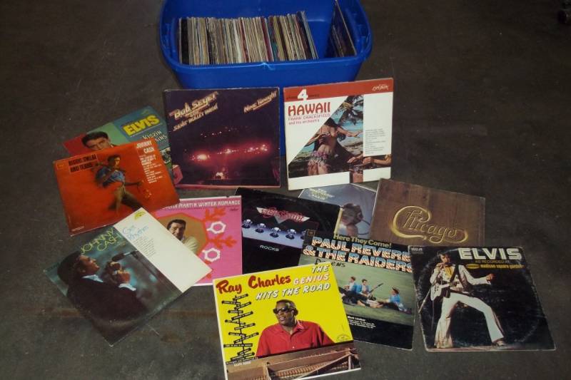lot 173 image: Tote of LP Records, Classic rock, Jazz 50-60-70s