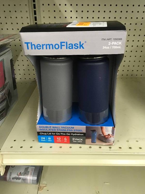 ThermoFlask 24Oz. Stainless Steel Water, Retail $18.99