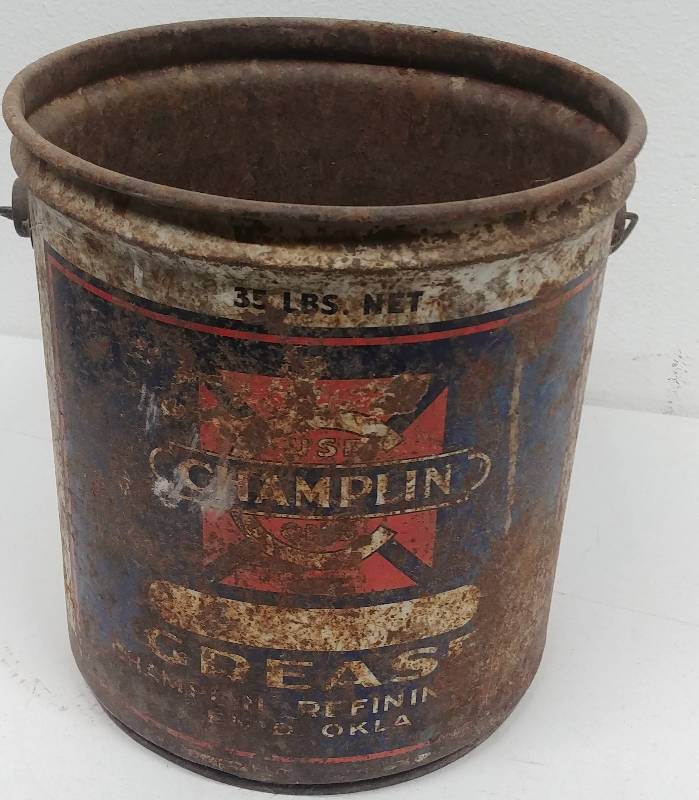 lot 54 image: Vintage Champlin Grease Can