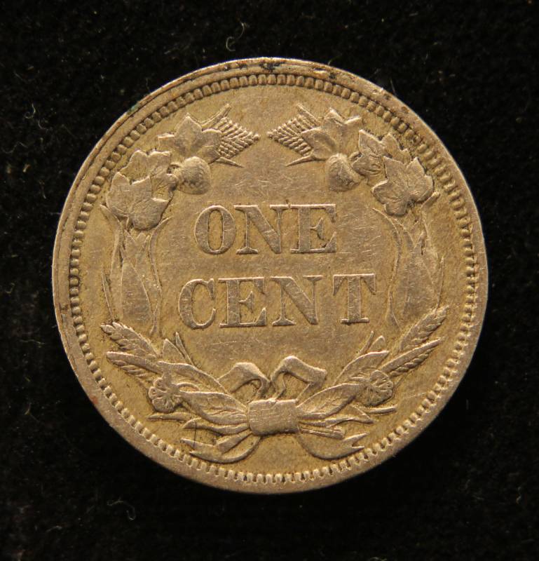 1858 SMALL LETTERS FLYING EAGLE CENT XF45