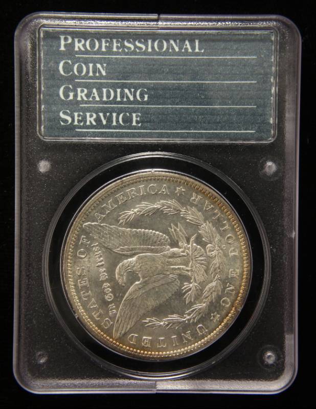 1904-O MORGAN SILVER DOLLAR MS63 1ST GENERATION PCGS RATTLER HOLDER